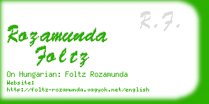 rozamunda foltz business card